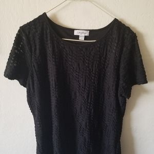 Ladies Sheer Ruffle Top